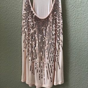 Sequined Razorback Tank